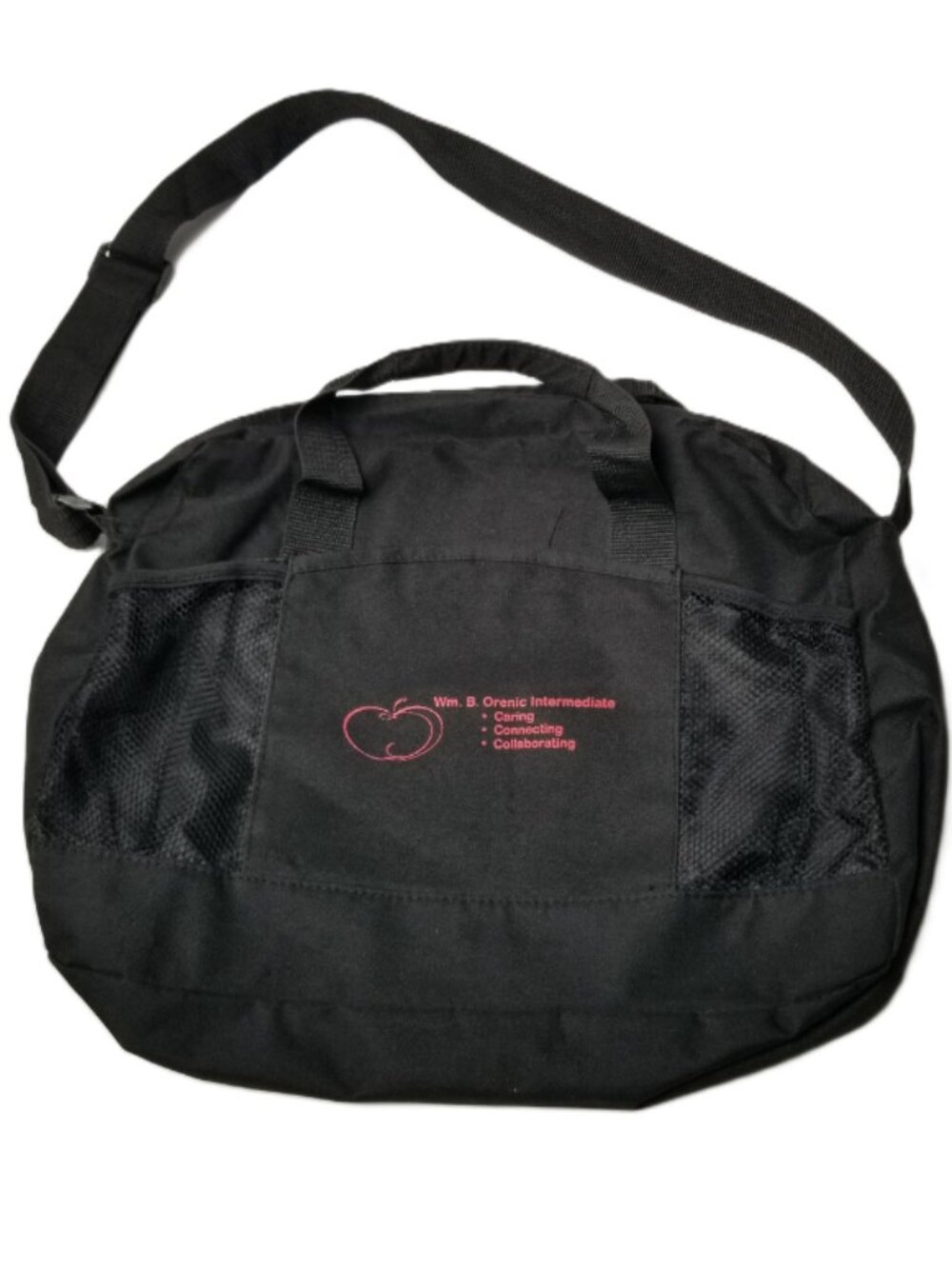 Gemline School Messenger Bag Black Teacher Tote Shoulder Bag Laptop Carryall